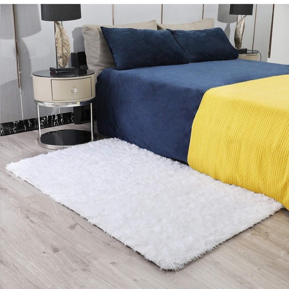 Bedside Preppy Dorm Area Rug College Essentials Non Slip Bedroom Fluffy Carpet - Picture 3 of 6